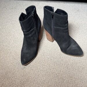 Nine West Black Suede Ankle Booties